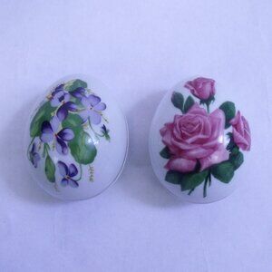 2 Danbury Mint Easter Egg Trinket Box